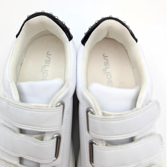 J/Slides Gennie Studded Platform Sneaker Shoes Women's White Size US9M EU40 - Picture 3 of 12